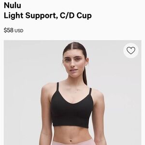 Lululemon lululemon Focuser Scoop-Neck Bra Nulu Light Support, C/D Cup sz small